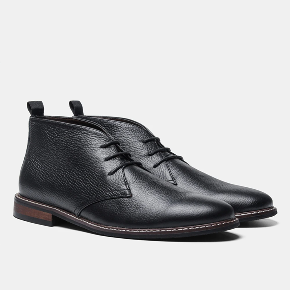 Genuine Leather Men Boots Fashion Comfortable Brand Ankle Leather Boots men chelsea boots men training boots