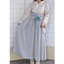 Традиционный костюм в японском стиле каваи для девочек, однотонное платье-кимоно хаори для женщин, винтажное вечернее платье для костюмированной вечеринки, нарядное платье юката