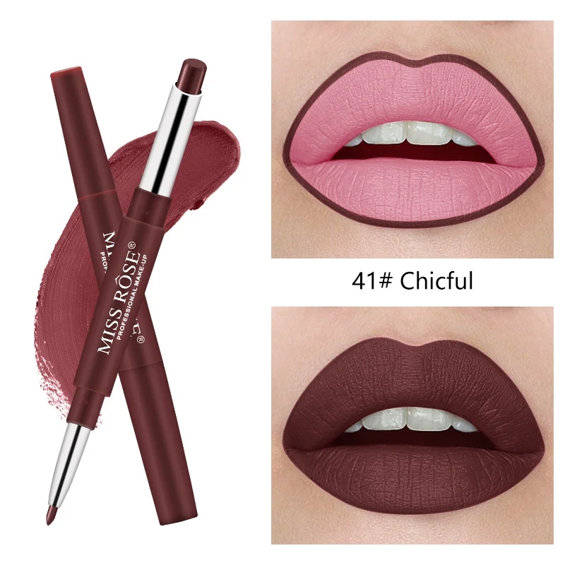 41 Губная помада «мисс Роуз» Водонепроницаемый прочного бархатная матовая губная помада карандаш красного цвета, матовая губная помада, макияж, 20 Цвета губ ТИНТ, подводка косметика - Цвет: 41