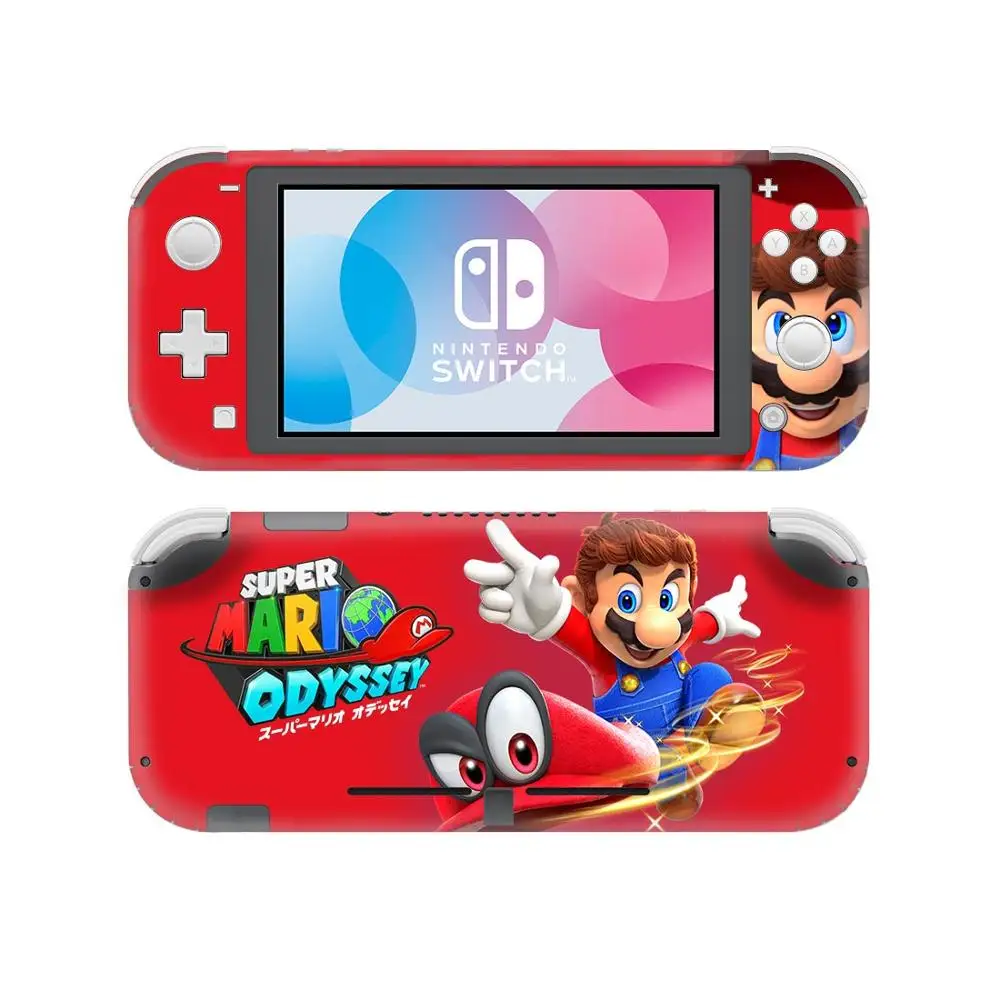 Marios Odyssey наклейки на кожу для nyd Switch Lite консоль и контроллер Набор для кожи для Nintendo переключатель мини игры виниловые наклейки