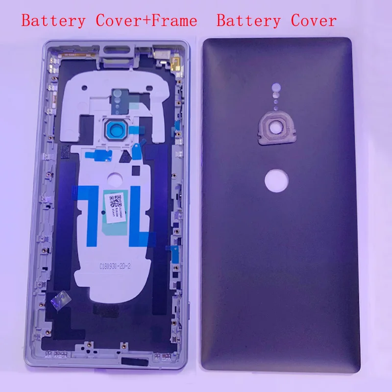Battery Cover Back Glass Panel Rear Door Housing Case For Sony Xperia XZ2 Back Battery Cover with Rear Camera Frame Lens
