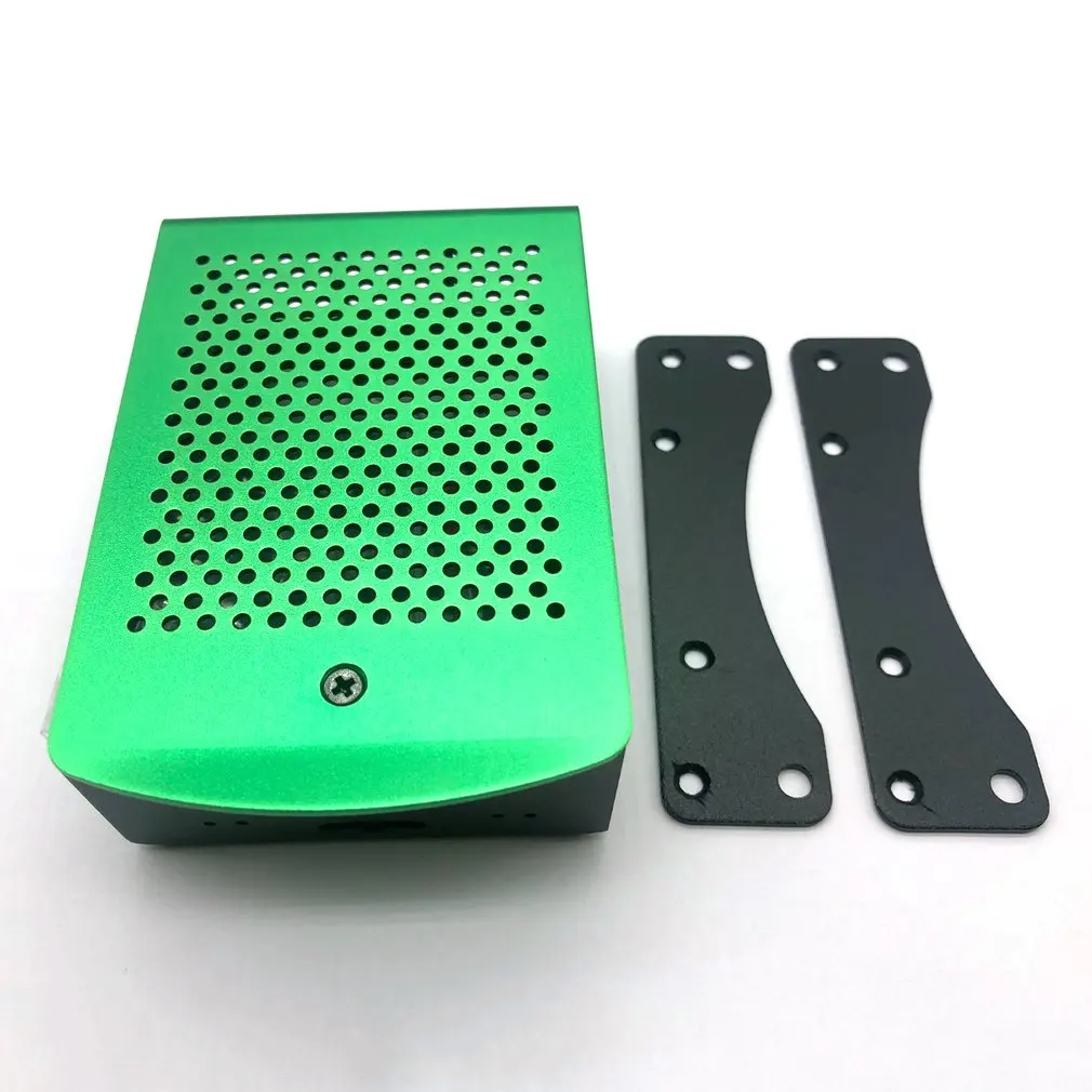 Для Raspberry Pi 4B алюминиевый корпус зеленый металлический корпус коробка корпус зеленый корпус для RPI 4 Модель B RPI 4B чехол