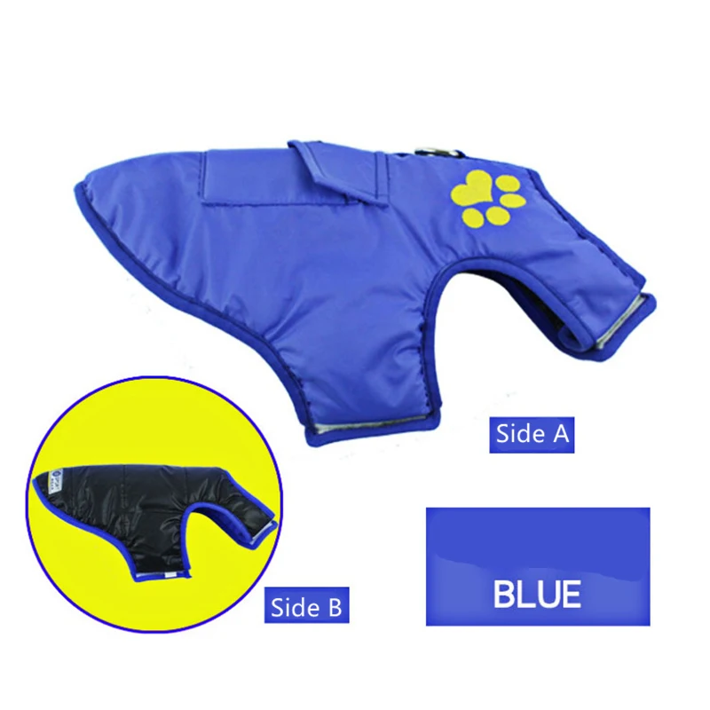 Blue Зимняя одежда для домашних животных, одежда для собак для маленьких и больших собак, водонепроницаемый жилет для собак, куртка, пальто для чихуахуа, мопса, французская одежда для бульдога - Цвет: Blue