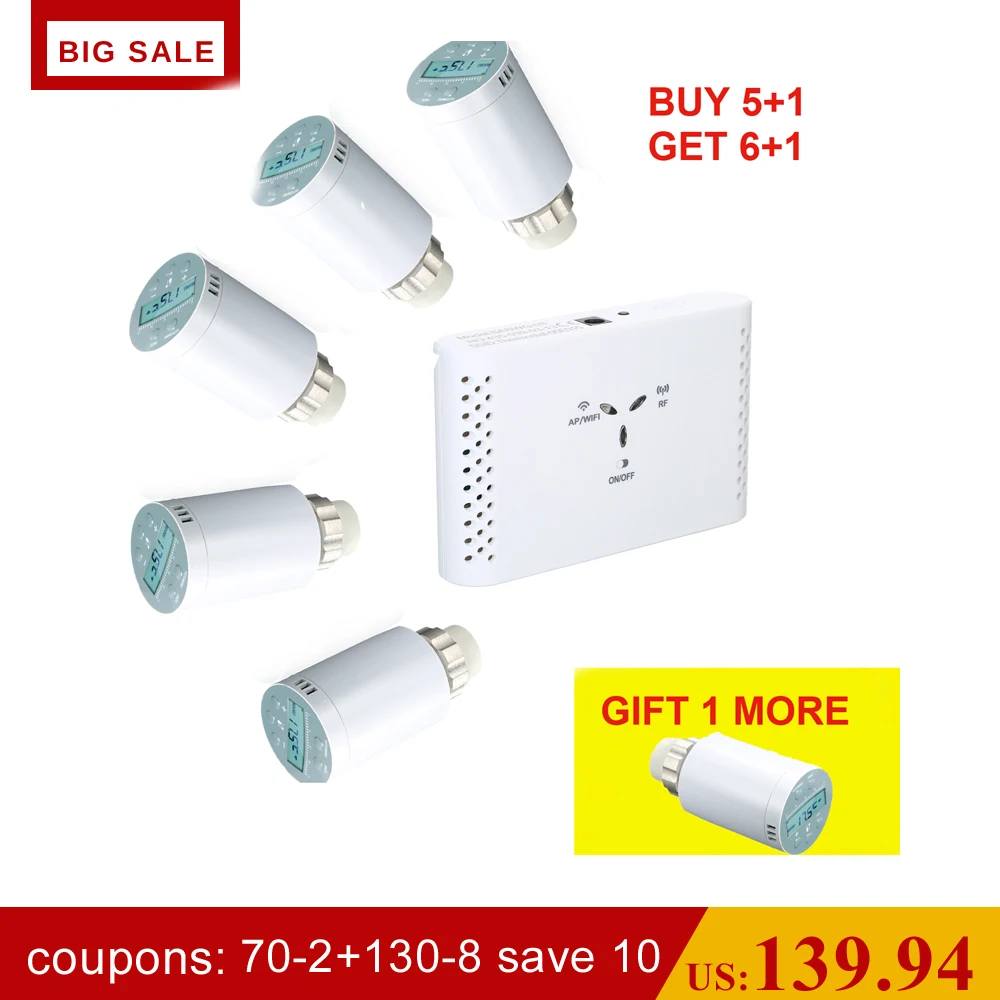 

SEA801-APP Thermostat Temperature Controller Thermostatic Radiator Valve Remote Control Thermostat Heater Controller Thermometer