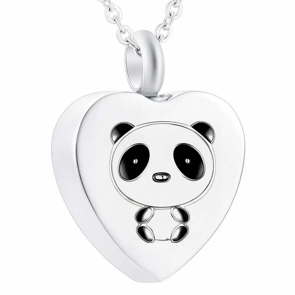 Stainless Steel Silver Cremation Jewelry Forever in My Heart Ashes Keepsake Urns Pendant Necklace for Women, 20 Inch Link Chain