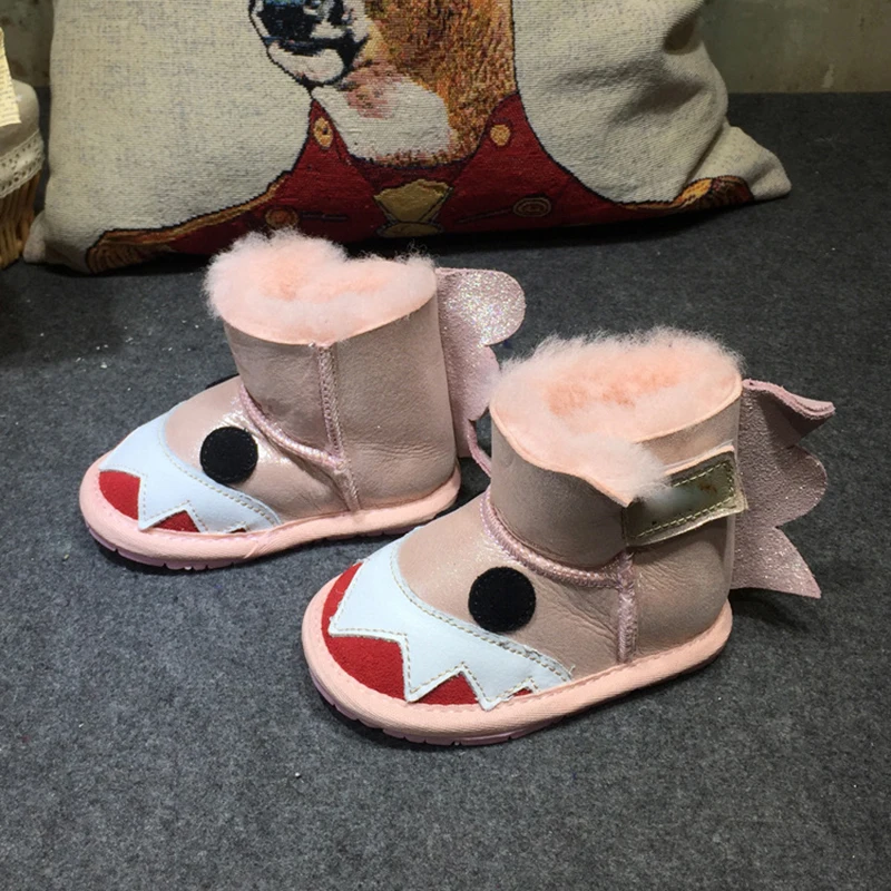 Dolakids/теплые детские зимние ботинки из овечьей кожи новая зимняя обувь для маленьких мальчиков красивые Нескользящие ботинки для маленьких девочек 1-2-3 лет