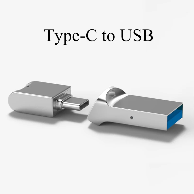 Car U Disk Type-C 64GB Mini Short Flash Drive Pendrive w/ USB to USB-C  adapter