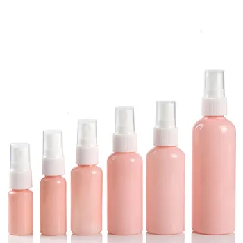 

10ML 20ML 30ML 50ML 60ML 100ML Toner Spray Bottle Plastic Mist Pump Vial Pink Makeup Refillable Bottle Astringent Vial 50 pcs