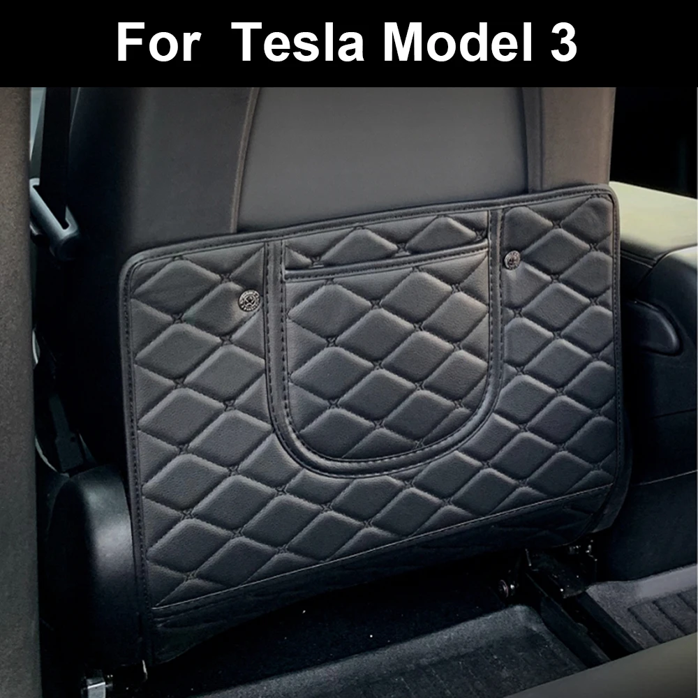 

2 Pieces Anti-Kick Mat Seat Back Protector Cover Fitting For Tesla Model 3 Interior Parts Anti-Child-Kick Pad