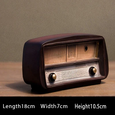 Новые европейские, полимерные радиомодель ностальгия ювелирные изделия старый радио ремесло украшение для дома, ресторана аксессуары подарок имитация под старину - Цвет: Radio Model