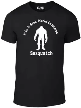 

Sasquatch Hide & Seek Champ t shirt - funny t-shirt bigfoot monster comic legend