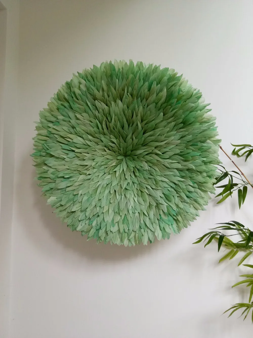 

Custom-made feather wall decoration jujuhat 60-80 cm diameter home decoration custom made