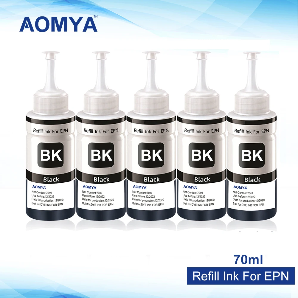 Tinta de repuesto para impresora Epson, color negro, L355, L350, L362,  L366, L550, L555, L566, L800, L801, L805, L100, L110, L120, L132, L210,  L222, 5 unidades|Kits de recarga de tinta| - AliExpress