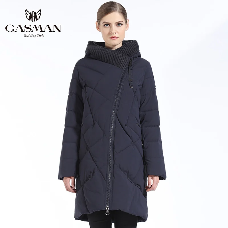 GASMAN 2019 Длинная Теплая Женская Куртка с Капюшоном Одежда для женщин Модный