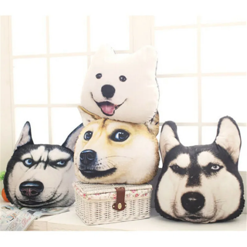 GH плюшевый 3D напечатанный самоед Хаски Doge собака бросок креативный подушка для дома украшения