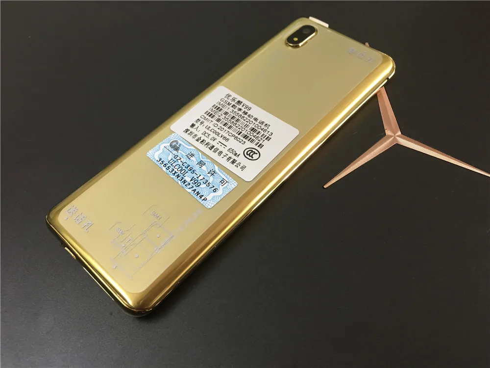 ULCOOL V99 Mobile Phone With Super Mini Ultrathin Card Metal Body Bluetooth 2.0 Dialer Anti-lost FM MP3 Dual SIM Card Mini Phone