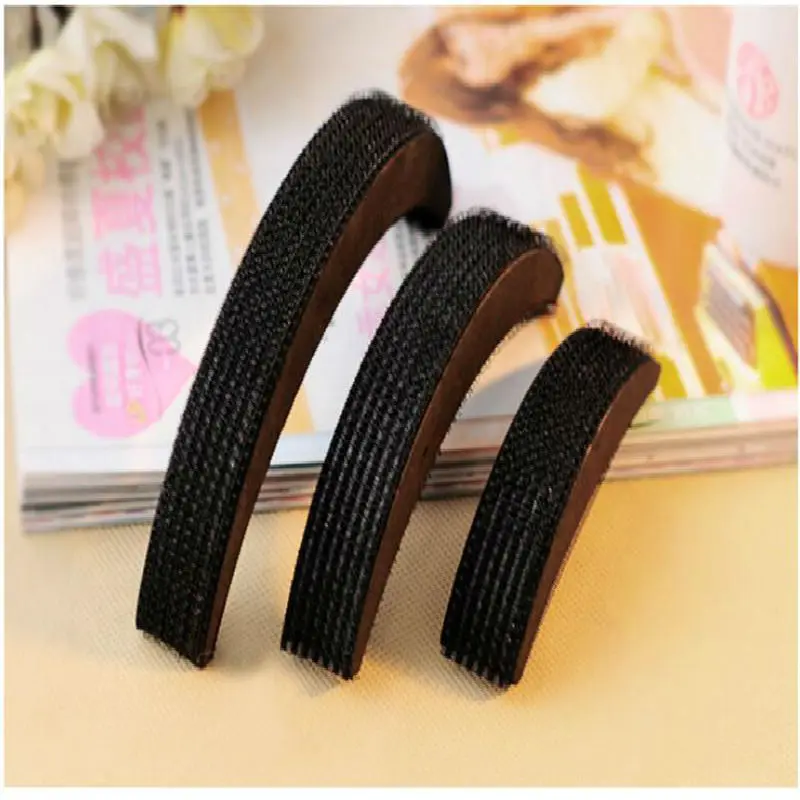Hot Selling Cheap 3pcs/Set Black DIY Hair Bump Volume Beehive Hair Bump Pad Height Puff Paste Tools Style Accessories