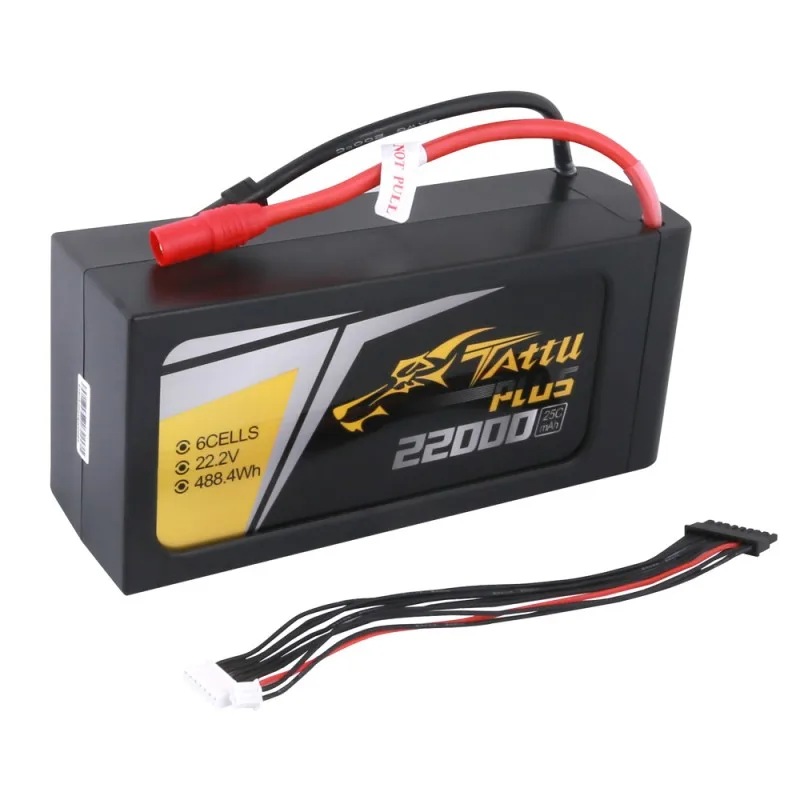 Tattu Plus 22000mAh 22,2 V 25C 6S1P Lipo смарт-батарейный блок с разъемом AS150+ XT150(новая версия