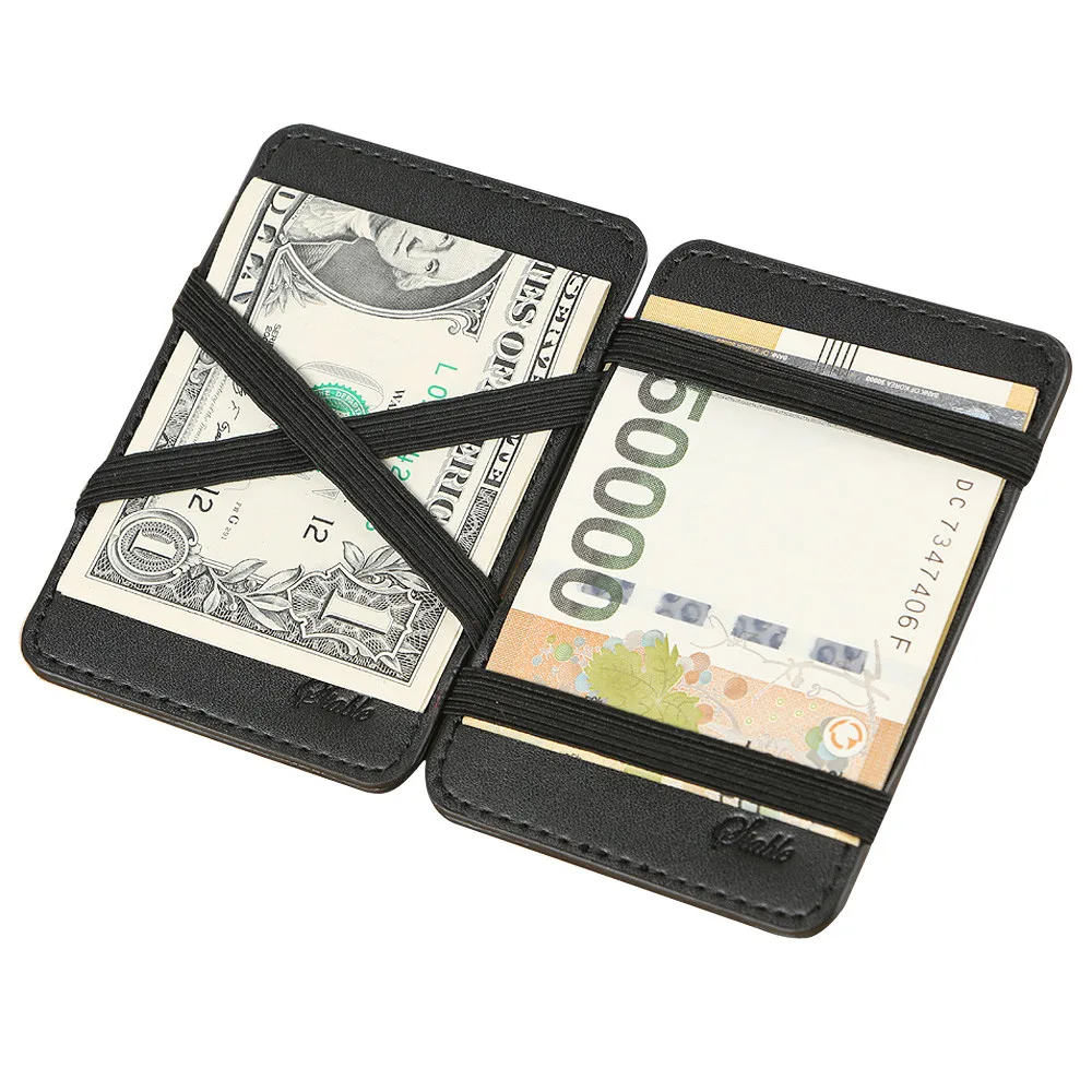 

Ultra Thin Mini Wallet Men's Small Wallet Business PU Leather Magic Wallets High Quality Coin Purse Credit Card Holder Wallets