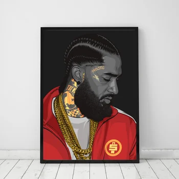 

Nipsey abstract Art poster Canvas Art Print Wall Pictures for Living Room No Frame