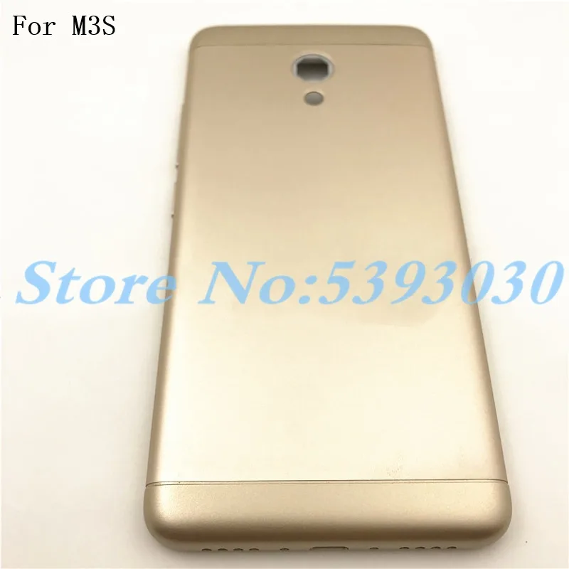 Металлический чехол для Meizu M3s Mini, задняя крышка для батареи, корпус, запасные части M3s с боковыми кнопками+ логотип