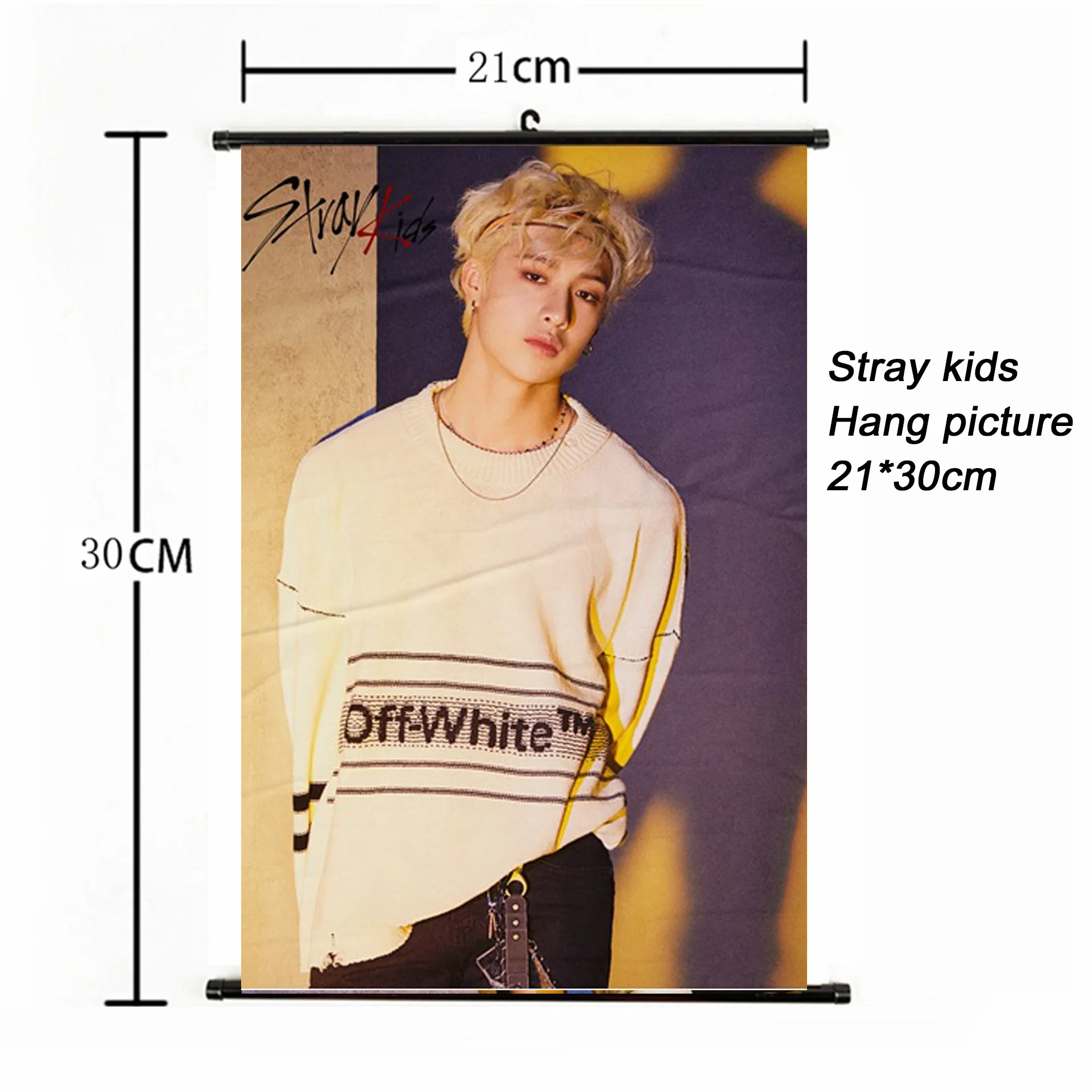 Модный Kpop Stray Kids Hang paintng 21*30 см постер stray kids signature желтая древесина альбом Фотокарта плакат вентиляторы коллекция - Цвет: SKD00854