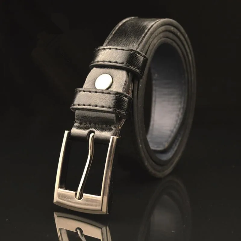 High quality Children Leather Belts Luxury design Children's Belt Boys Girls metal Pin Buckle Pants Belts Waistband
