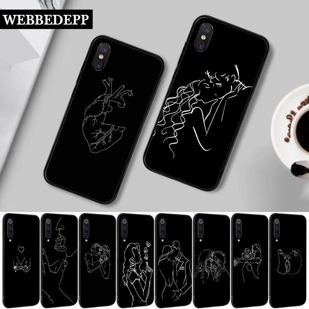 63W Minimalist style series lines Silicone Case for Xiaomi MI 5X 6 6X 8 9 SE F1 A1 A2 A3 Lite MAX 3 9T CC9E CC9 | Мобильные телефоны