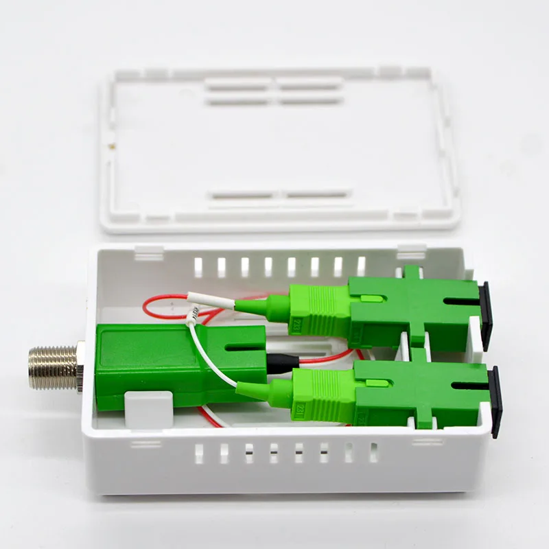 1PCS New CATV Optical Receiver FTTH Passive Optical Receiver Single Fiber With WDM , Inch F Head Output Free Shipping To Russian
