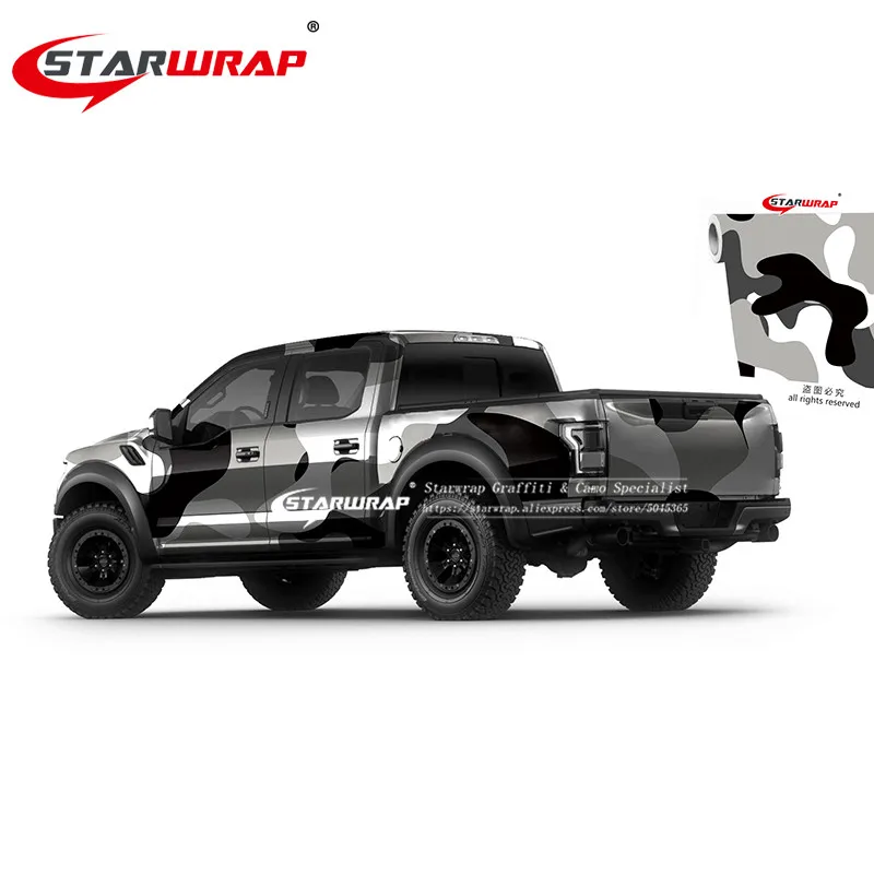 Star wrap 6 видов камуфляжная виниловая пленка камуфляжная Автомобильная обертка пленка для стайлинга автомобиля велосипед компьютер ноутбук скутер мотоцикл