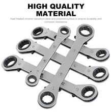 Chave de caixa de cotovelo de extremidade reta de economia de mão-de-obra de duas vias chave de alça de catraca 6-8mm 7-9mm 11-13mm 14-17mm