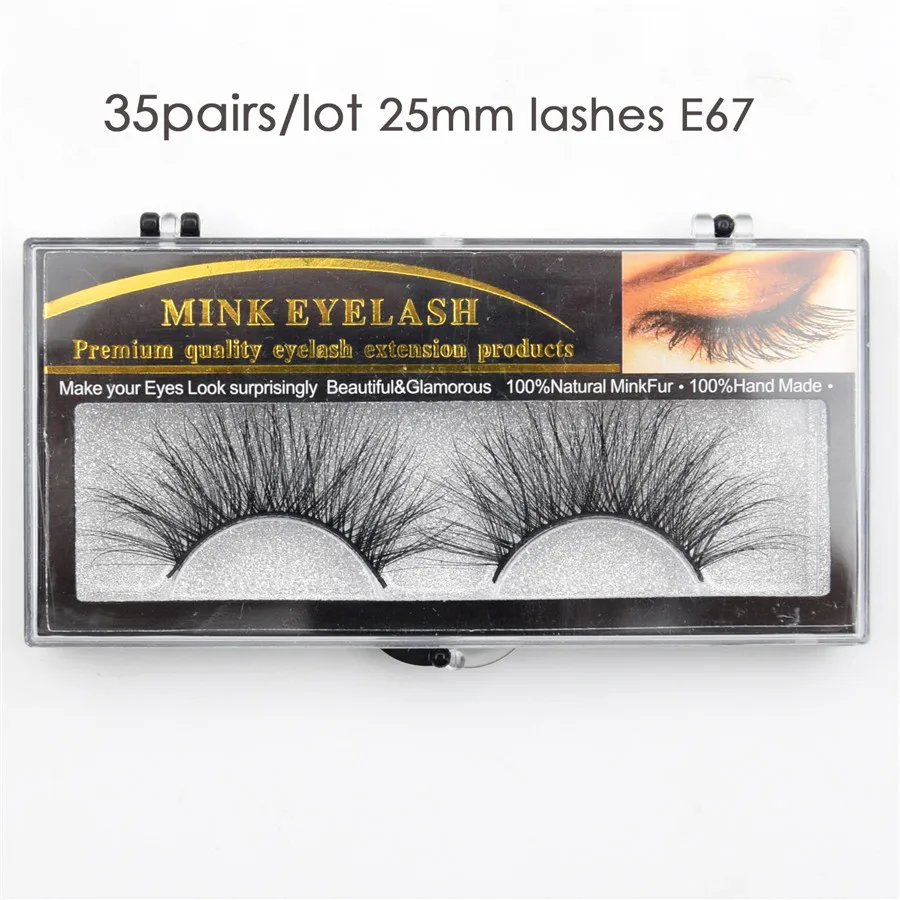 35 pairs E67 35 пар/лот Visofree 25 мм ресницы 3d норковые ресницы макияж норковые ресницы 25 мм ресницы драматические толстые накладные ресницы ресниц - Цвет: 35 pairs E67