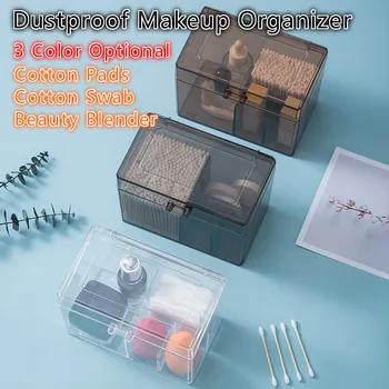 

Dustproof Cotton Pads Storage Box Acrylic Makeup Cotton Swab Organizer Beauty Blender Holder Perfume Organizer 3 Color Optional