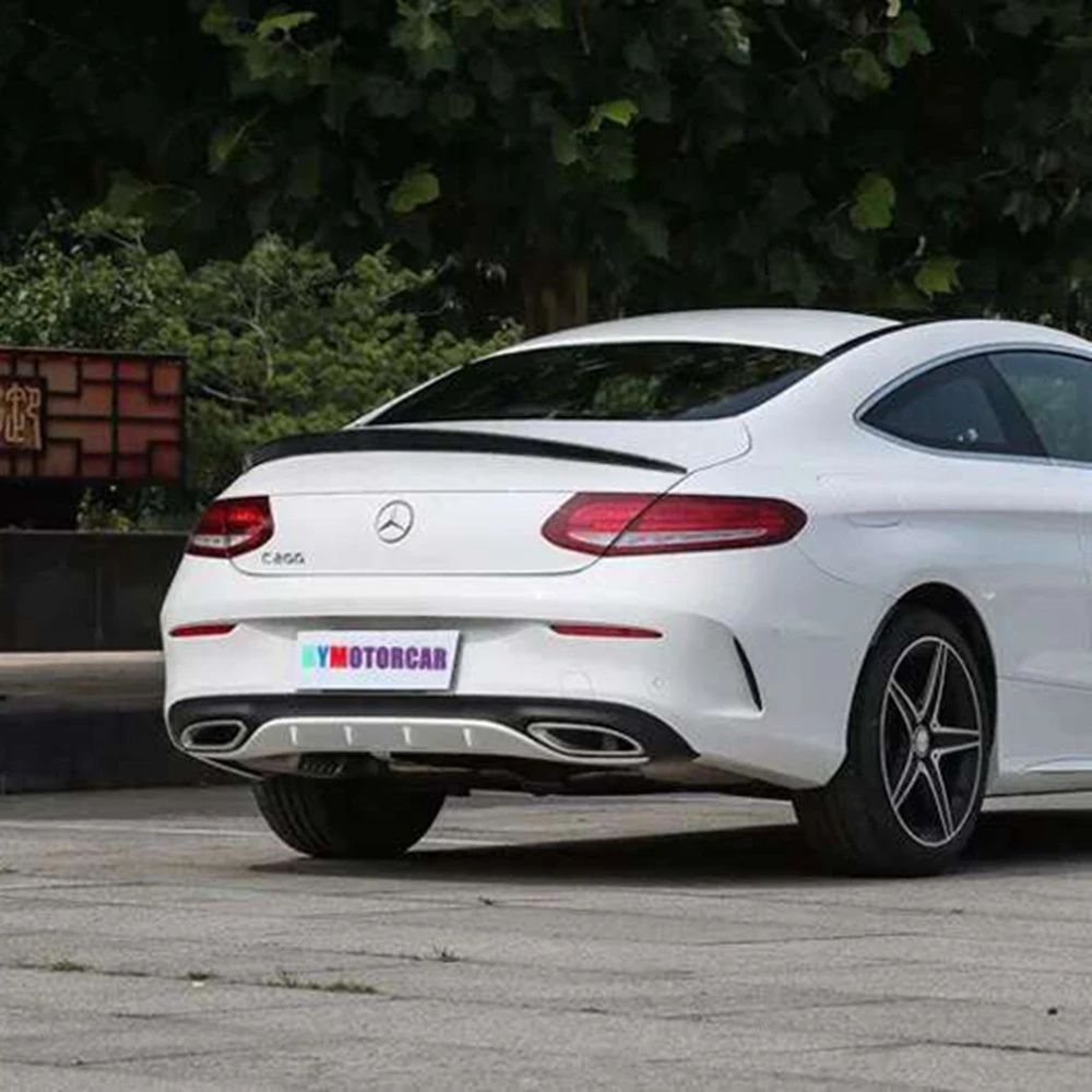 FRP материал Неокрашенный праймер цвет спойлер на задний багажник, крыло для Mercedes-Benz C Class W205 C63 C200 C300