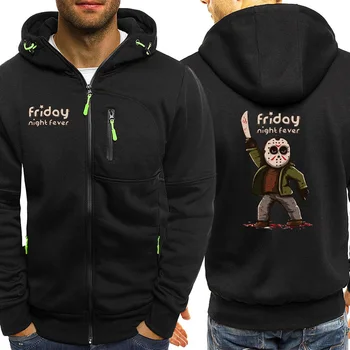 

Scream Halloween Men Hoodies Gothic Mens Tracksuit Zipper Jacket Friday the 13th Horror Prison Jason Voorhees Male Sweatshirt