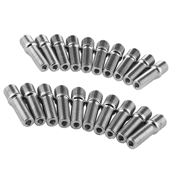 

20PCS M14x1.5-M12x1.5 5cm Extended Car Wheel Stud Conversion Tall Screw Kit