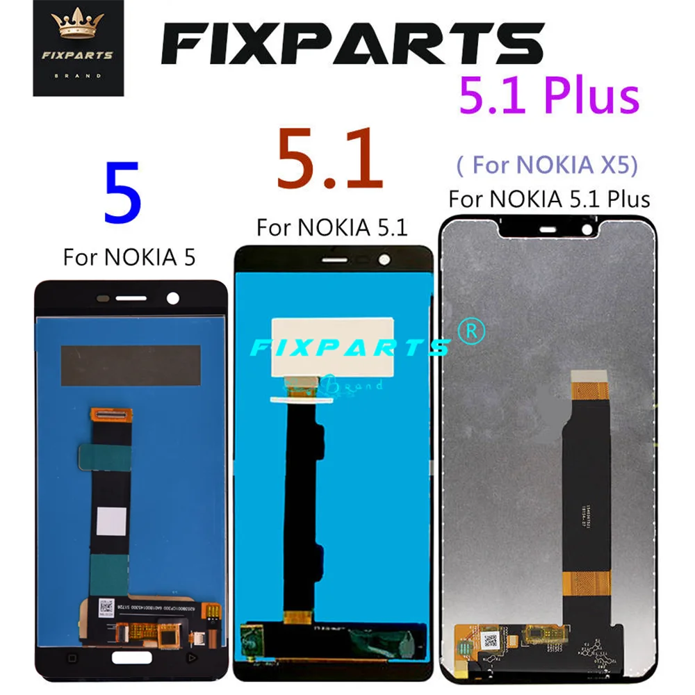 Nokia Spare Écran LCD et numériseur Assemblage Complet pour Nokia 5.1 TA 1024 1027 1044 1053 1008 1030 1109 Nokia Spare 