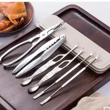 С ящиком для хранения, инструмент для разделывания краба, трехсекционный Краб из нержавеющей стали, восемь крабов, зажим для краба, иглы для краба, краб для еды