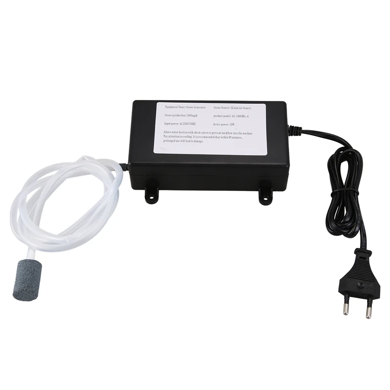 

Ozone Generator 220V EU Plug 1000mg/h Car and Home Air Freshener Treatment Fruit Vegetable Fish Tank Water Air Purifier Cleaner