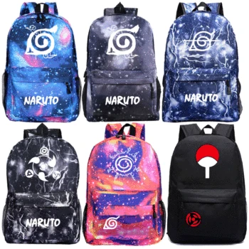 

NARUTO Sharingan Uchiha Sasuke School Backpack Teenagers Daily Rucksack Students Travel Bag Laptop Knapsack