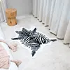 220*170cm zebra animal Printed Carpet Velvet Imitation Leather Rugs Fur Animal Skins Natural Shape Carpets Non-slip Mats 6