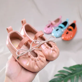 

Slip on Roman Shoes Solid Color Princess Shoes for Baby Girls Leather Shoes Breathable Spring Summer Kids Moccasins Comfortable