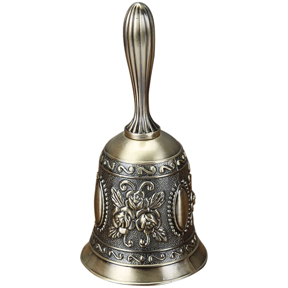 Floral Hand Bell Multipurpose Alarm Rustproof Zinc Alloy Ornaments