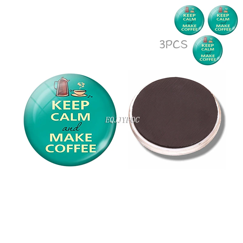 as shown 3 шт "KEEP CALM" Цитата магнит на холодильник стеклянный кабошон, магнитные наклейки на холодильник доска для сообщений милые буквы магниты домашний декор - Цвет: as shown