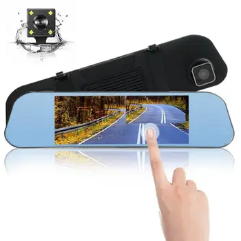 

7 Inch Driving Recorder 1080p Touch Durable And Practical High Definition Rearview Mirror Driving Recorder