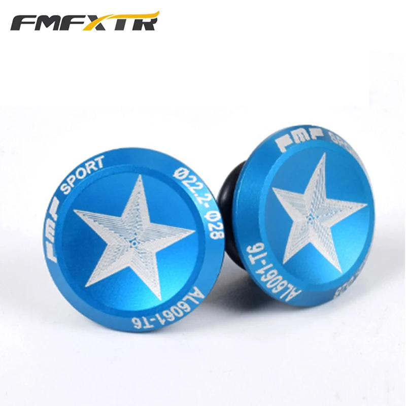 FMFXTRCycling, прочный сплав, руль, одна пара, для велосипеда, алюминиевый руль, ручки, бар, крышка, заглушки - Цвет: 03blue
