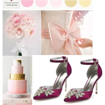 

Silver Metal High Heels Pointed Toe Rhinstones Heels