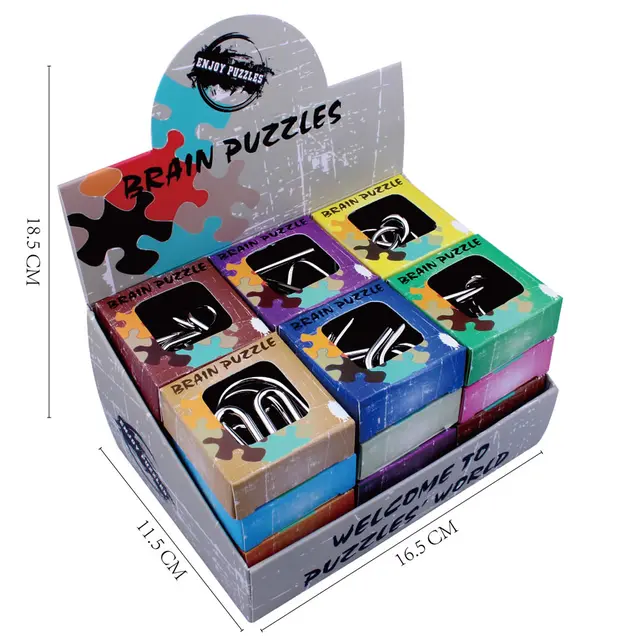 9 Puzzles Métalliques Casse-tête 3D - Jeux De Réflexion, Défis IQ | Cadeau Adulte, Ados, Senior