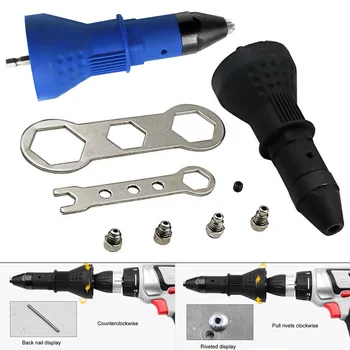 

Detachable Rivet Nut Drill Adapter Kit Portable Durable Riveting Tool Converter can CSV