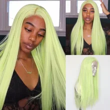 BeautyTown светильник зеленый цвет термостойкие волосы 150% Denstiy парик для косплея Masquera женские свадебные синтетические парики на кружеве